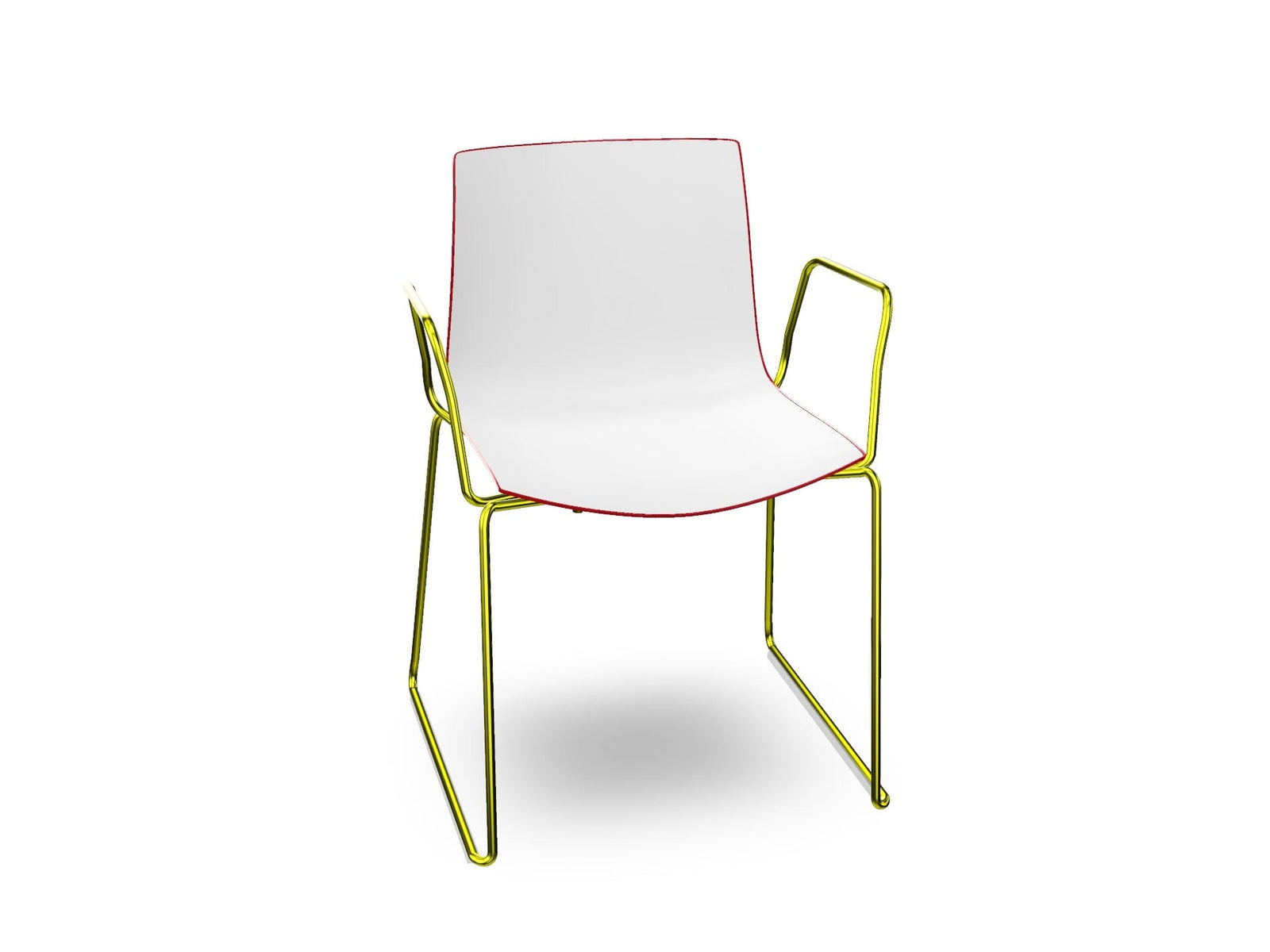 Catifa 46 Polypropylene Bi-Color Sled Base Chair Side/Dining Arper