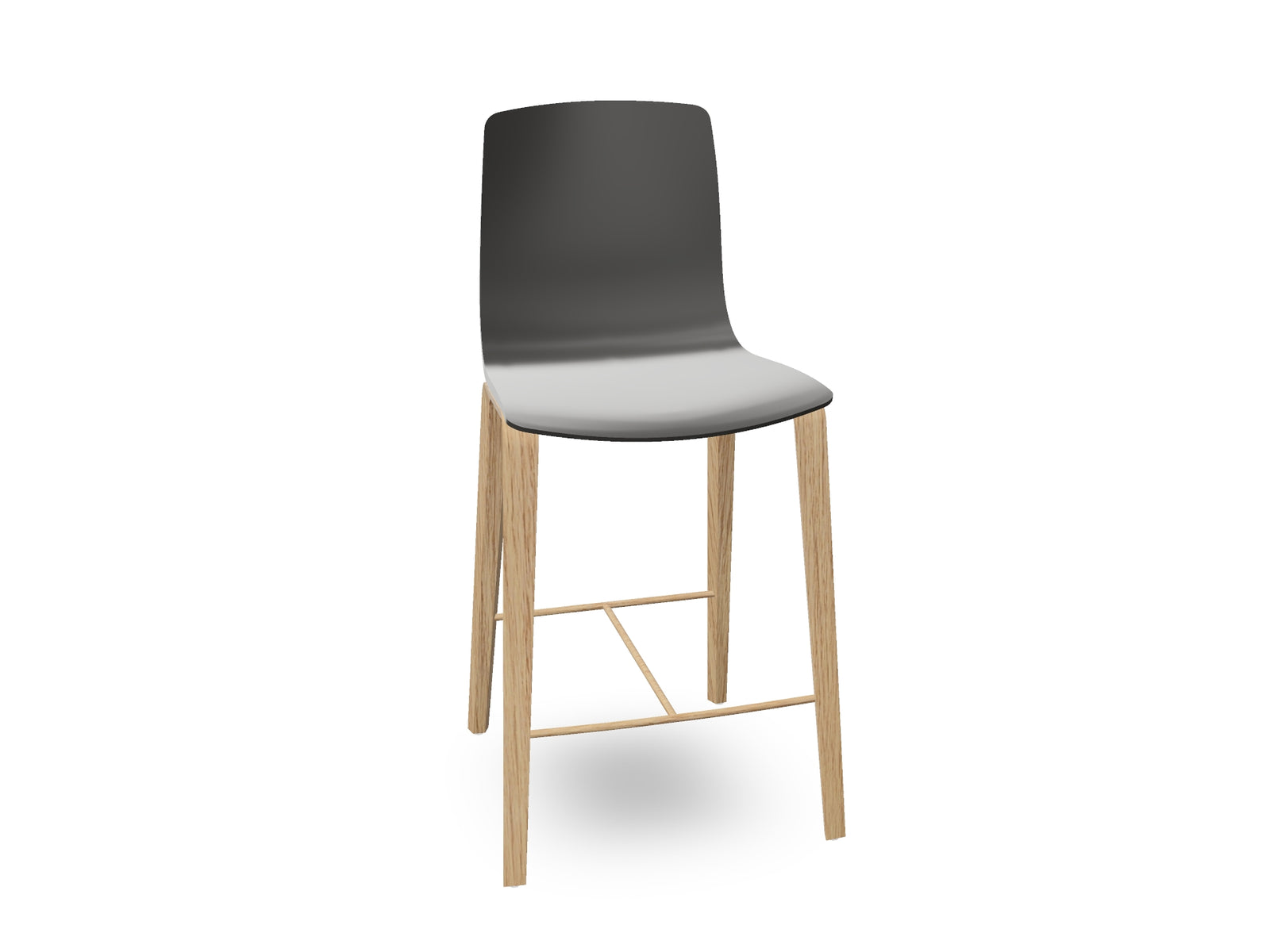 Aava 02-4 Wood Legs Polypropylene Counter & Bar Stool