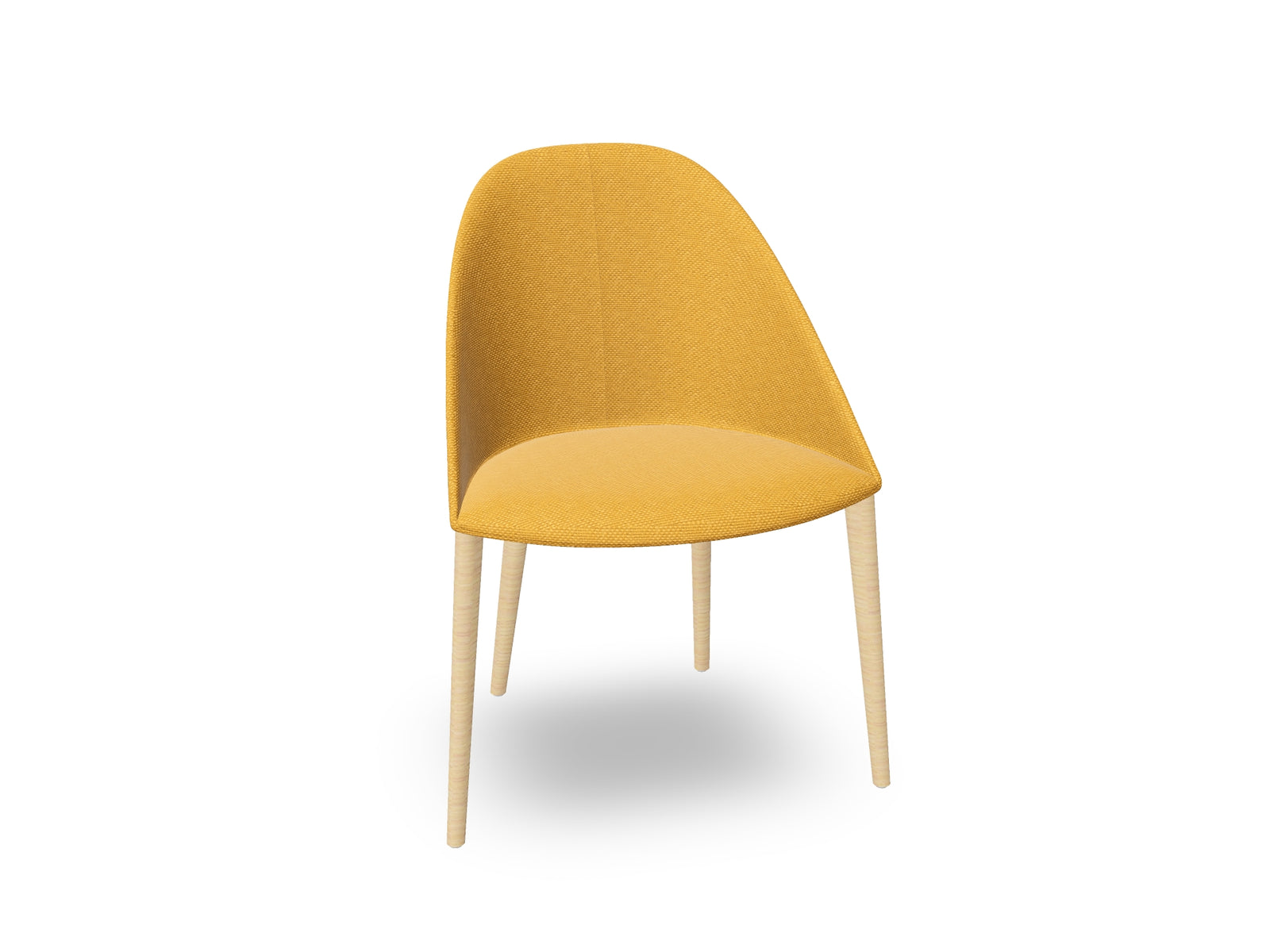 Cila Fully Upholstered Chair With Timber Oak Four-leg Base