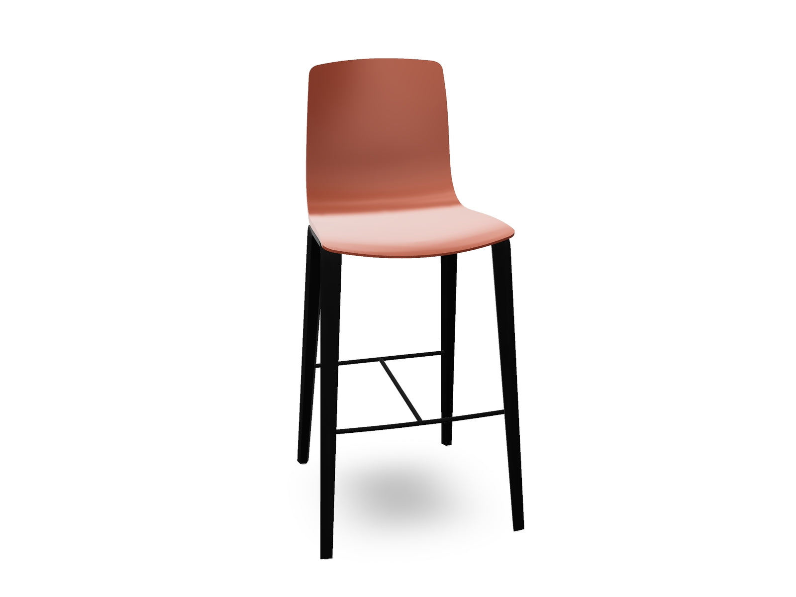 Aava 02-4 Wood Legs Polypropylene Counter & Bar Stool