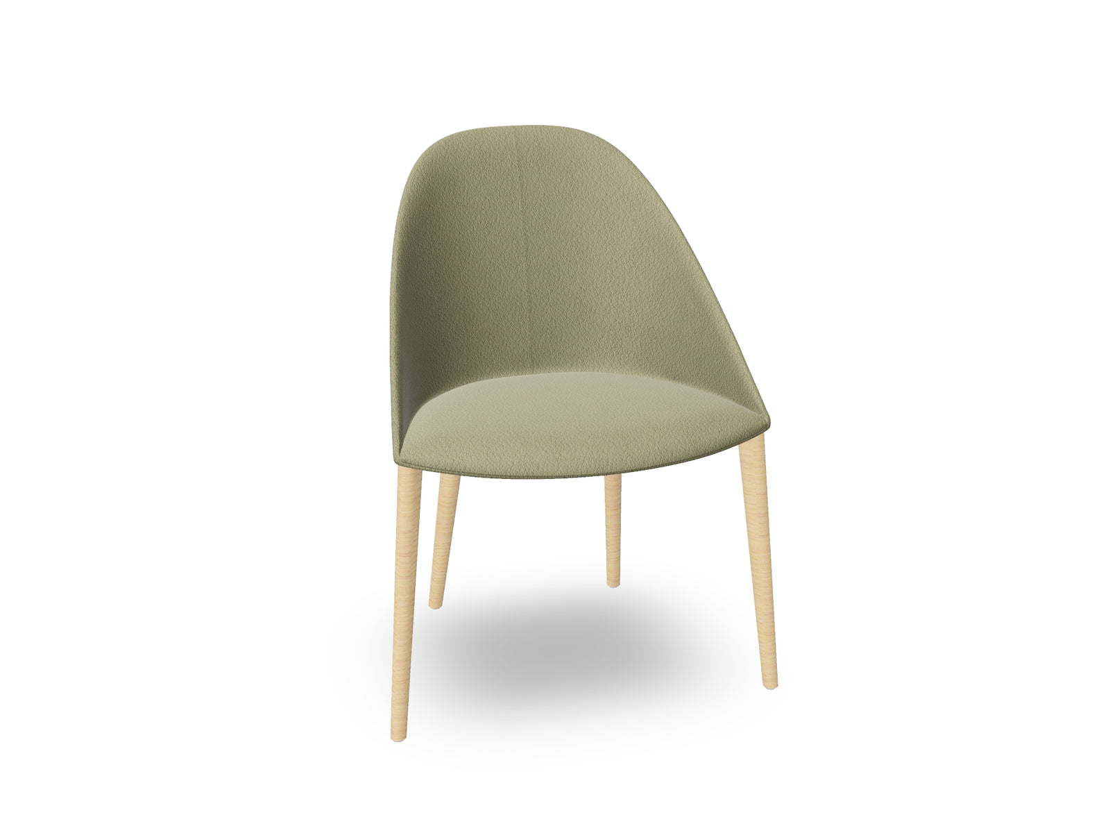 Cila Fully Upholstered Chair With Timber Oak Four-leg Base