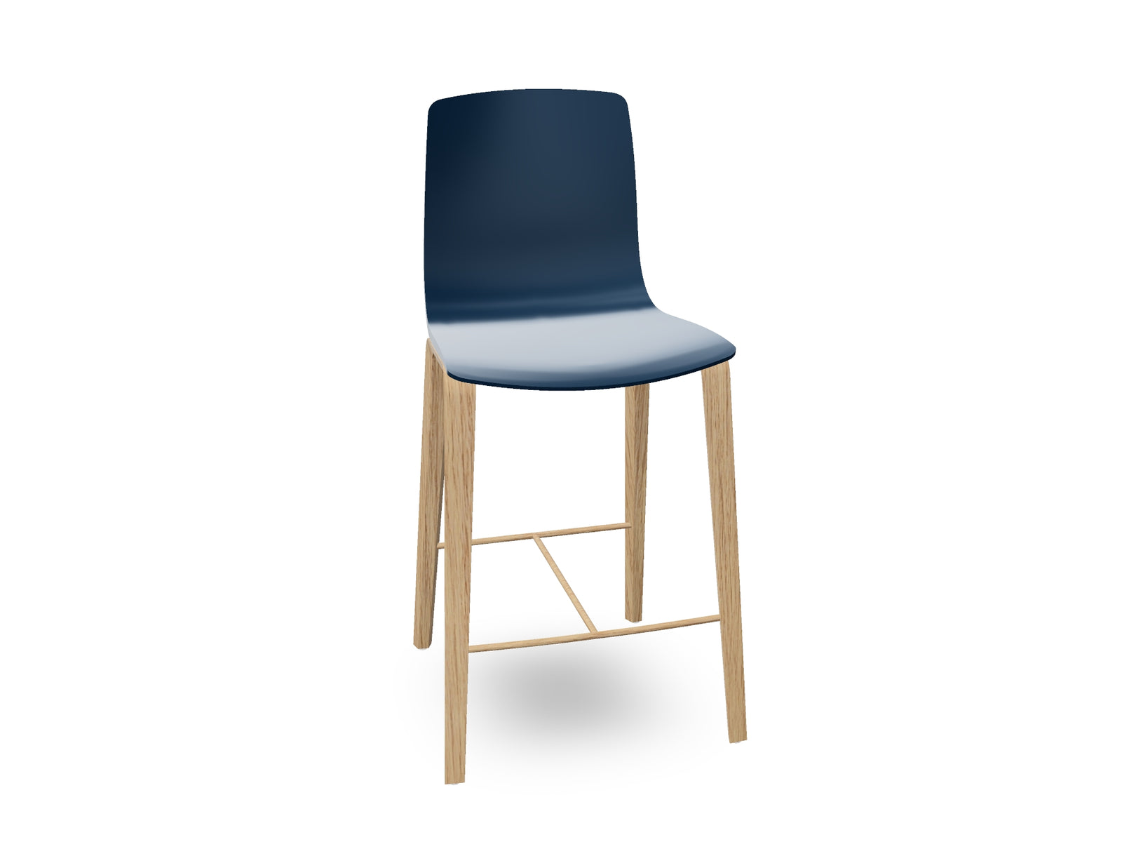 Aava 02-4 Wood Legs Polypropylene Counter & Bar Stool