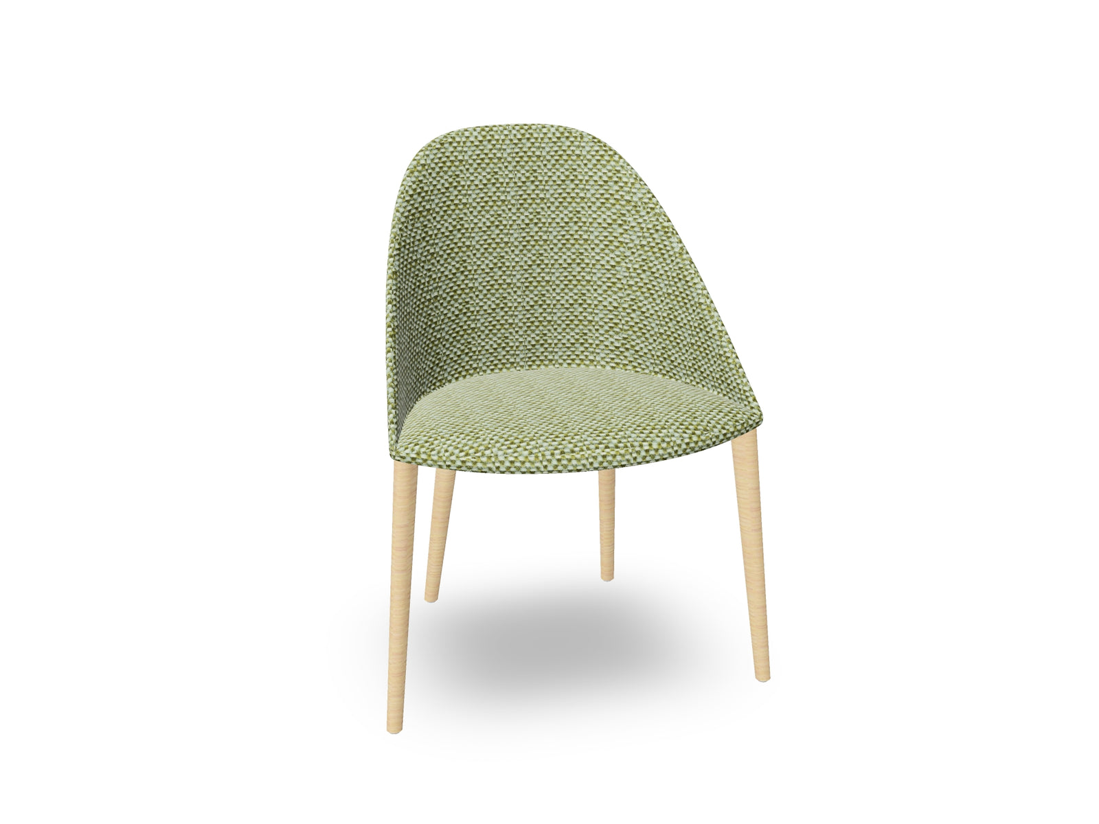 Cila Fully Upholstered Chair With Timber Oak Four-leg Base