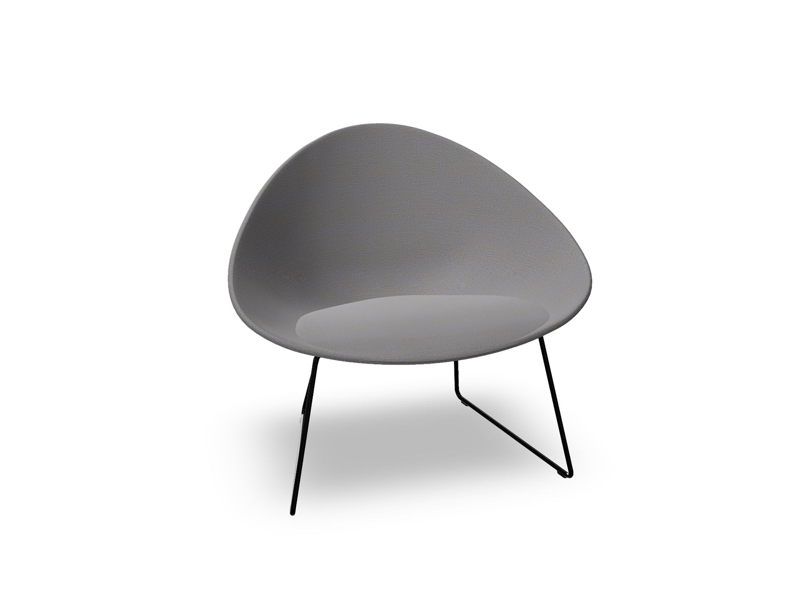 Adell Sled Base Lounge Chair With Fully Upholstered