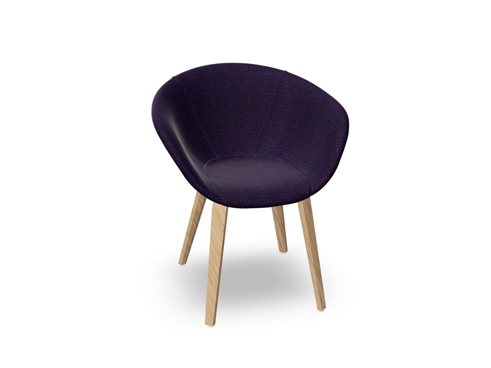 Duna 02 Wood Leg Chair With Front Upholstery Chairs Arper