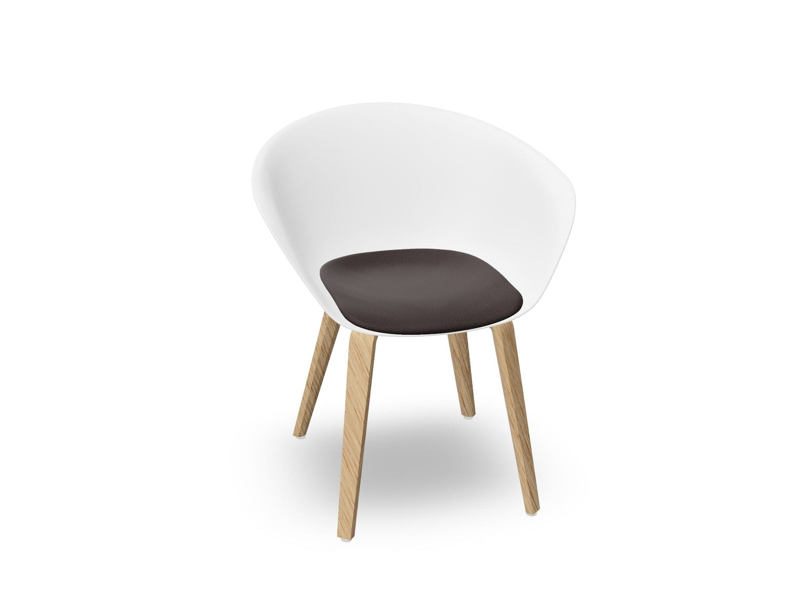 Duna 02 Wood Leg Chair With Seat Cushion Chairs Arper