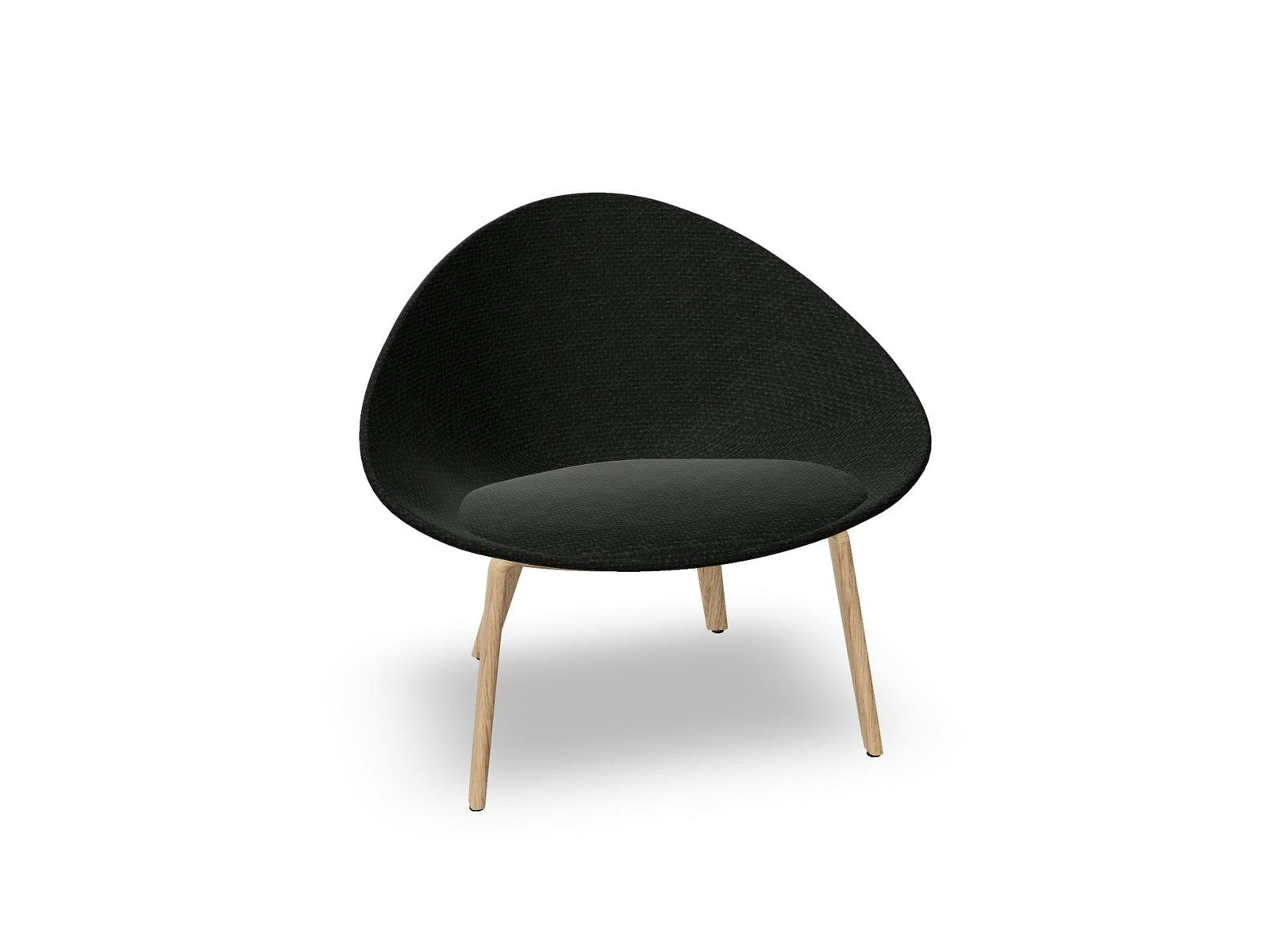 Adell 4 Leg Wood Lounge Chair With Fully Upholstered lounge chair Arper