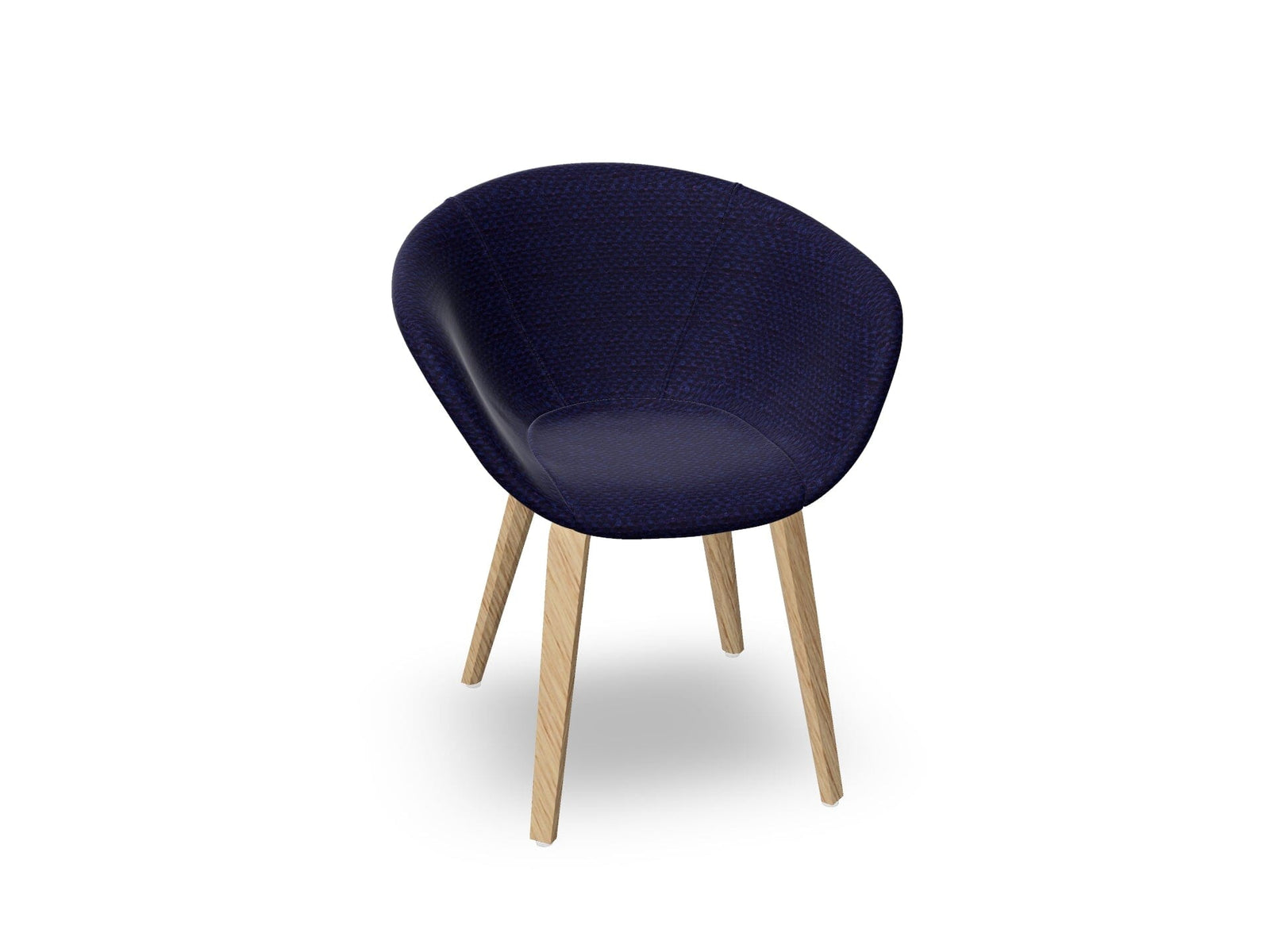 Duna 02 Wood Leg Chair With Front Upholstery Chairs Arper