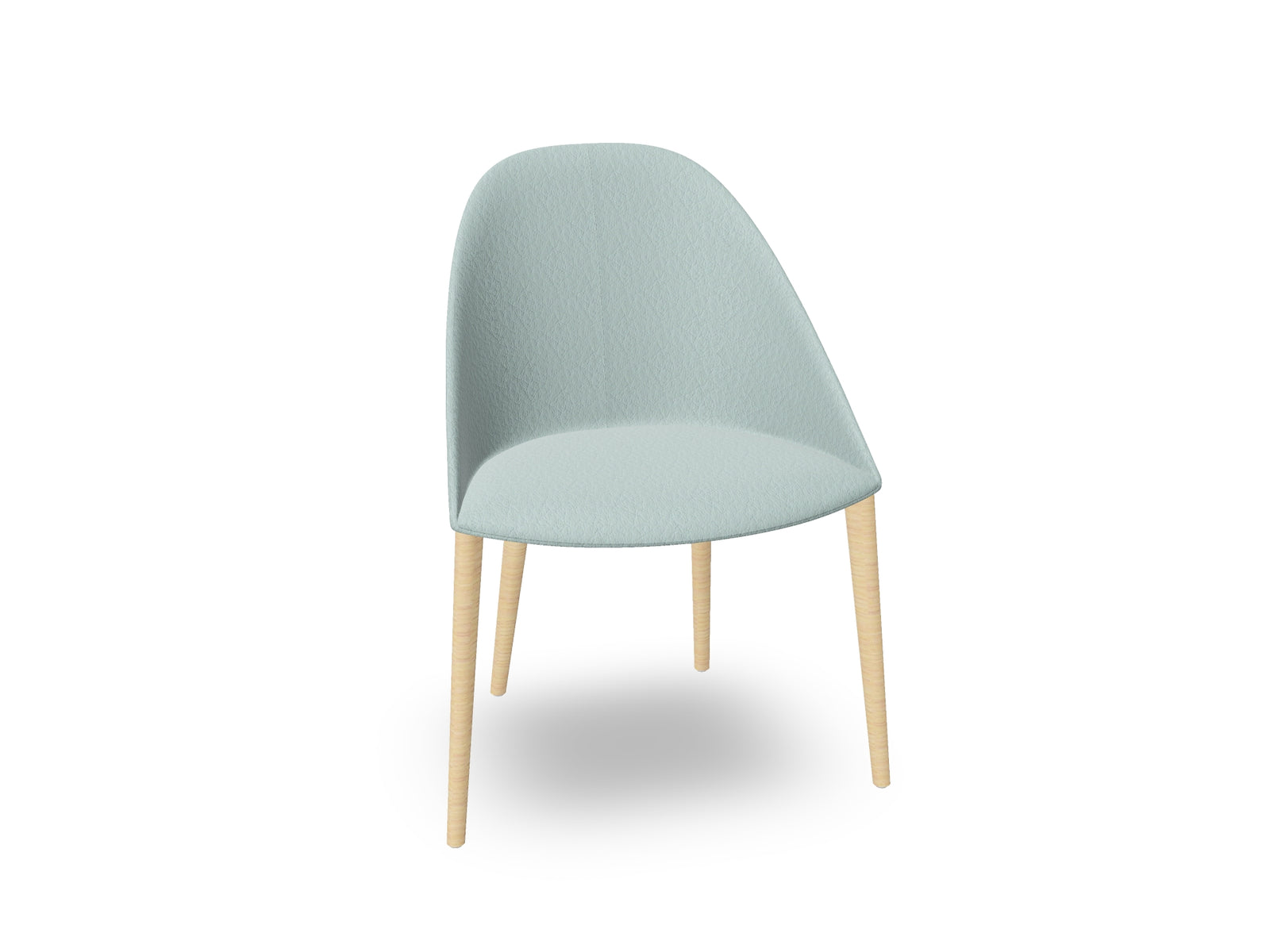 Cila Fully Upholstered Chair With Timber Oak Four-leg Base