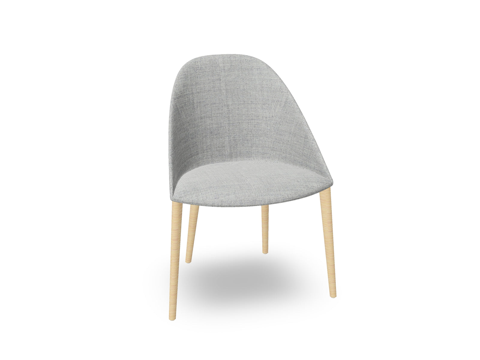 Cila Fully Upholstered Chair With Timber Oak Four-leg Base