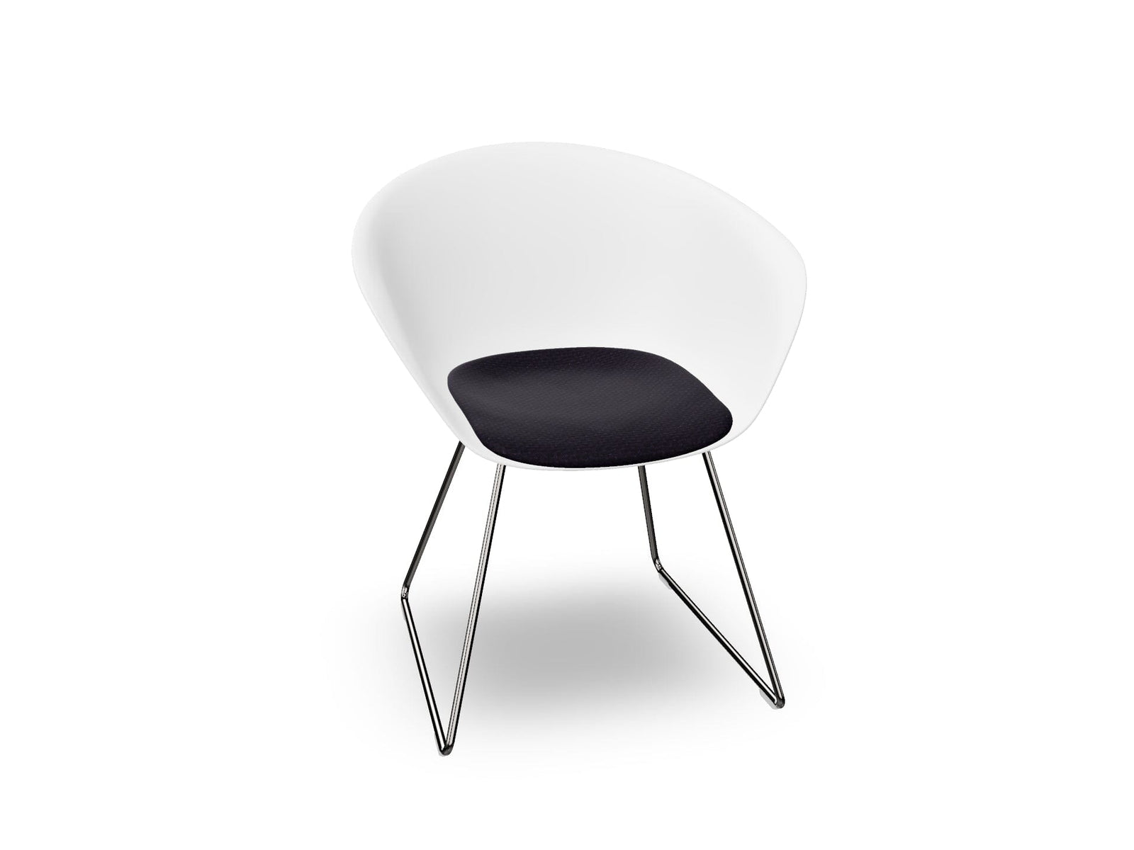 Duna 02 Sled Base Chair With Seat Cushion Chairs Arper