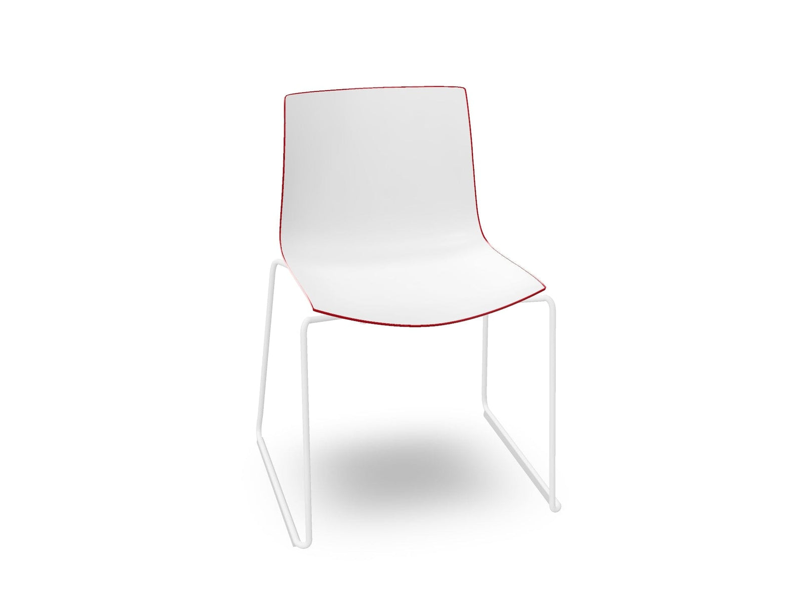 Catifa 46 Polypropylene Bi-Color Sled Base Chair Side/Dining Arper