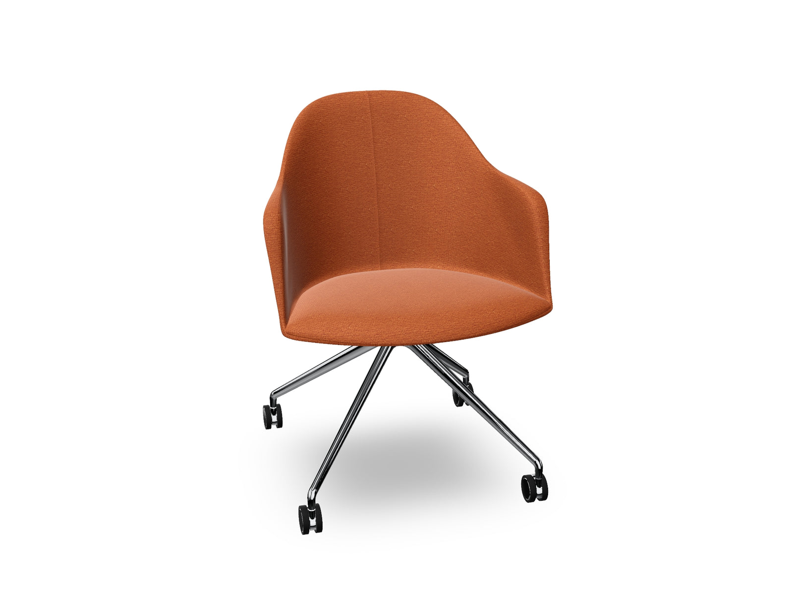 Cila fully upholstered Armchair With Fixed Trestle Base