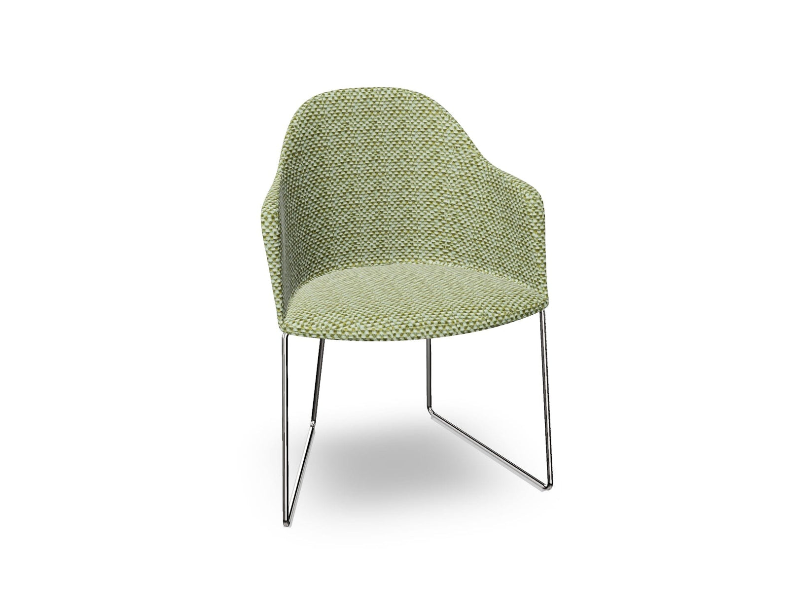 Cila Fully Upholstered Armchair With Sled Base Chairs Arper