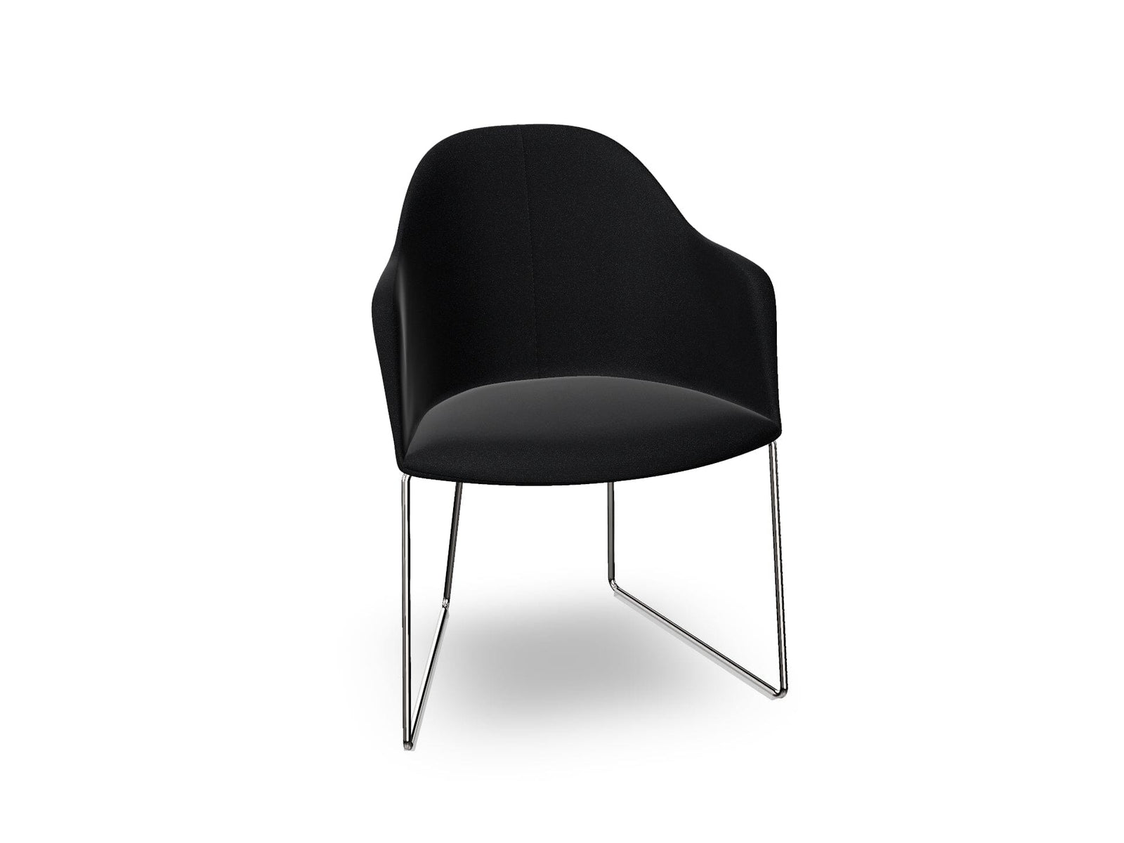 Cila Fully Upholstered Armchair With Sled Base Chairs Arper