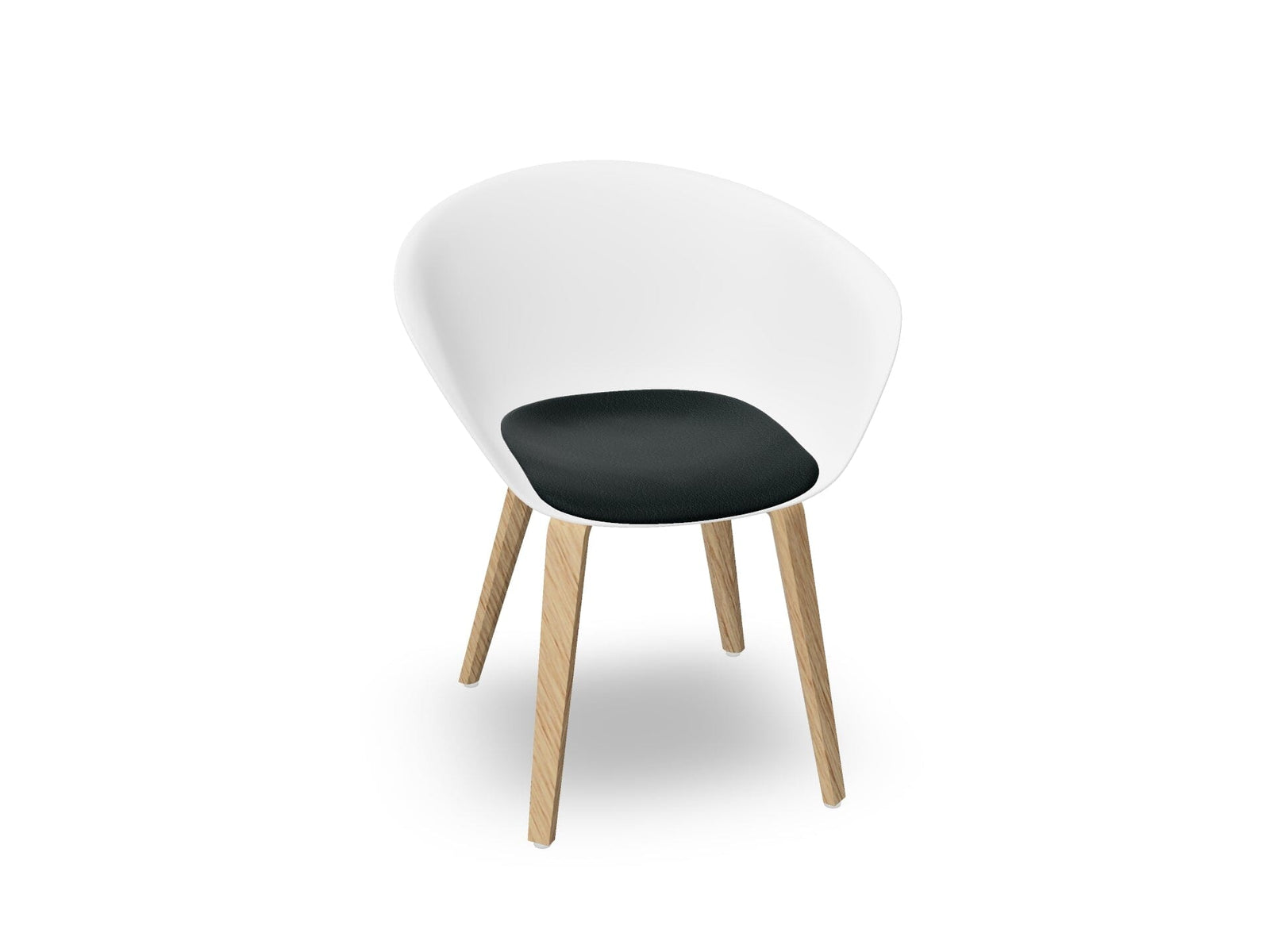 Duna 02 Wood Leg Chair With Seat Cushion Chairs Arper