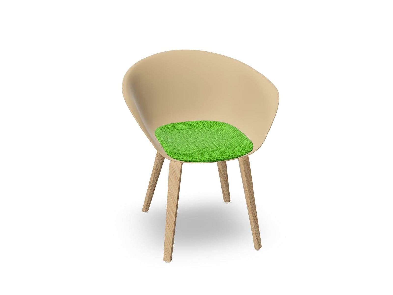 Duna 02 Wood Leg Chair With Seat Cushion Chairs Arper
