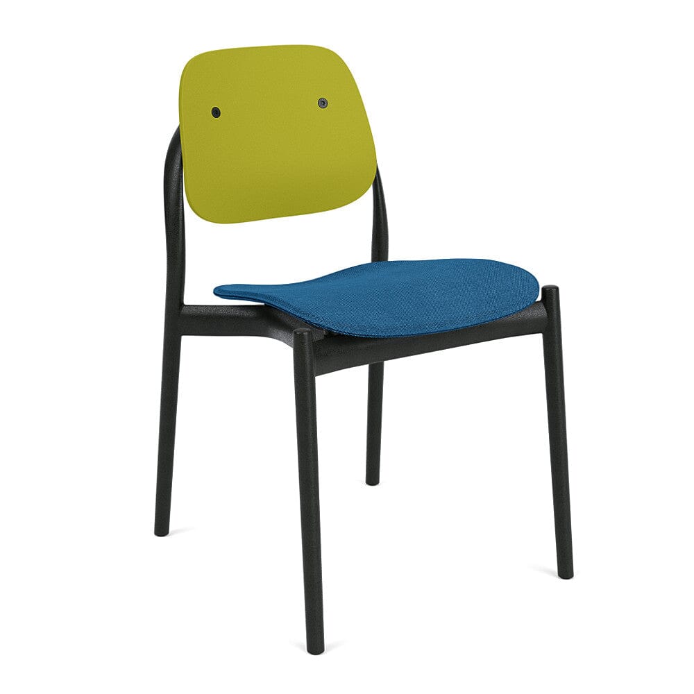 Iquo Chair Armless with Upholstered Seat & Plastic Back Side/Dining Knoll