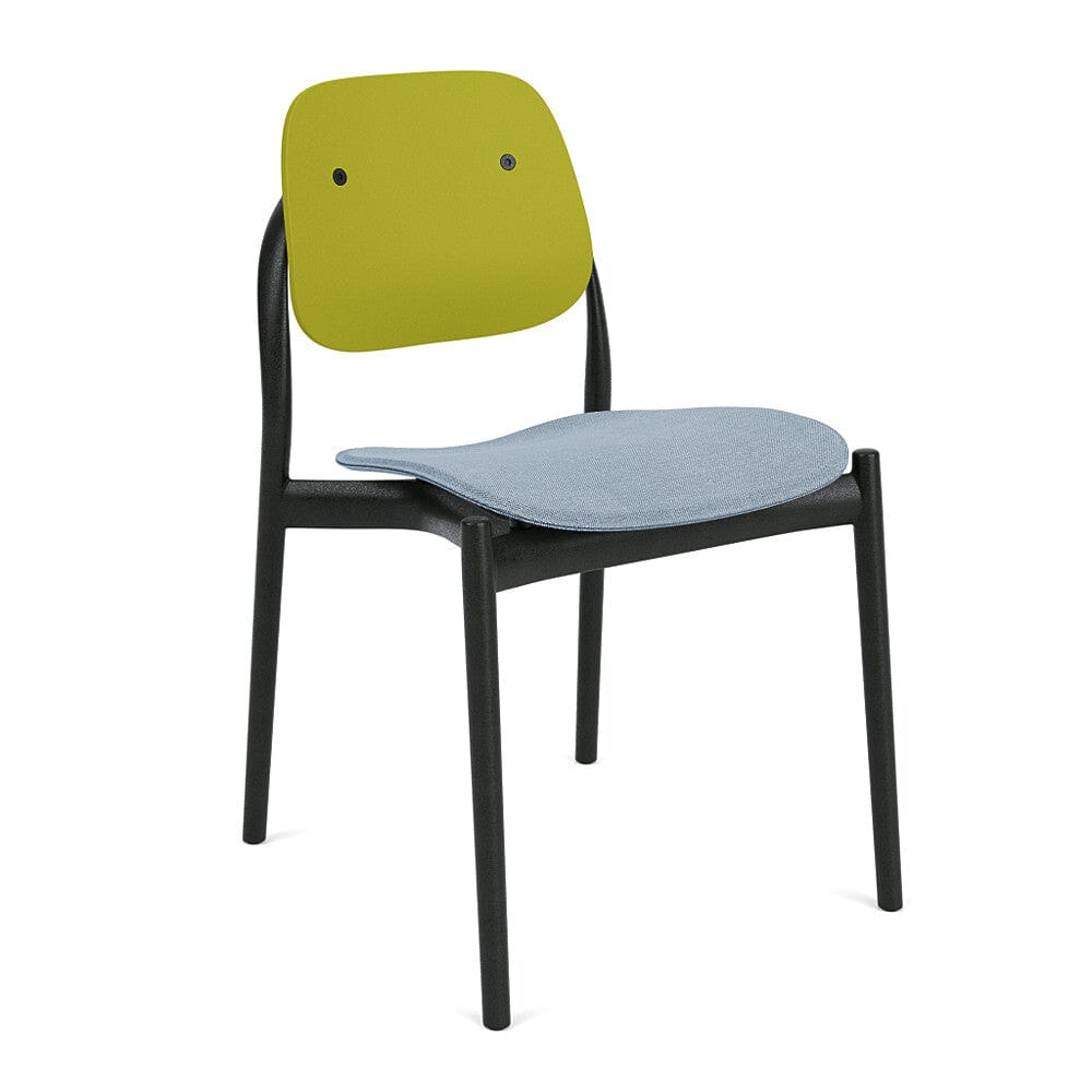 Iquo Chair Armless with Upholstered Seat & Plastic Back Side/Dining Knoll