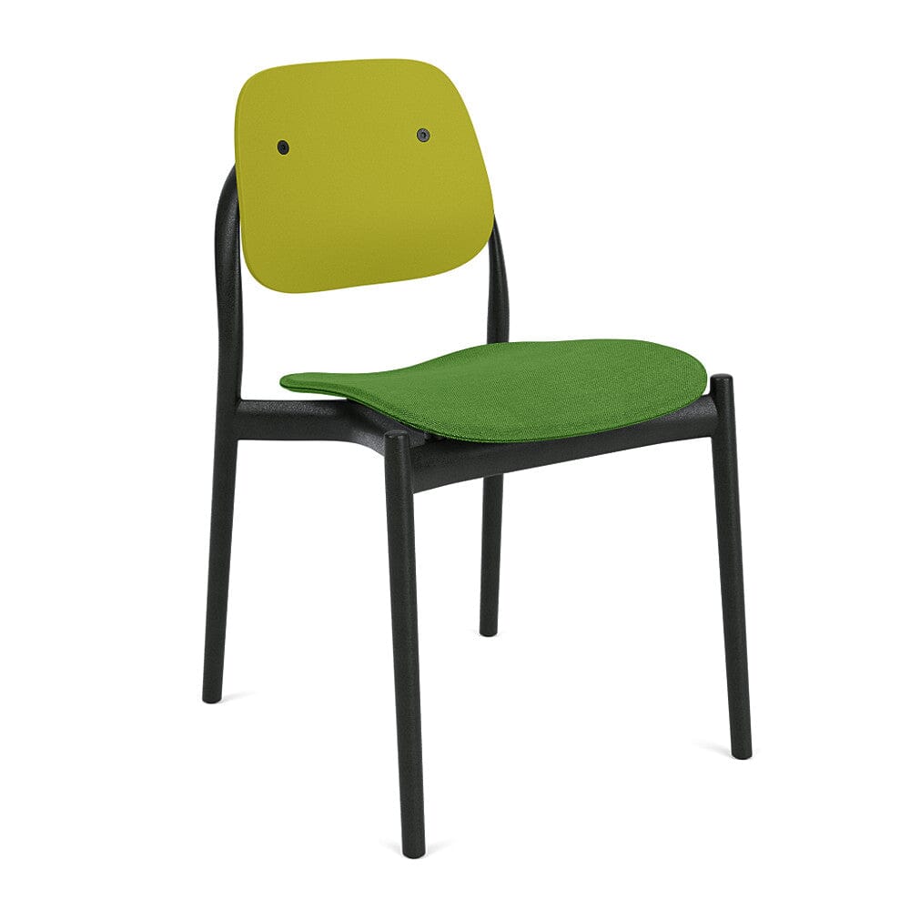 Iquo Chair Armless with Upholstered Seat & Plastic Back Side/Dining Knoll