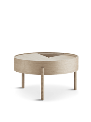Arc Coffee Table Coffee table Woud Small White Pigmented Lacquered Oak 
