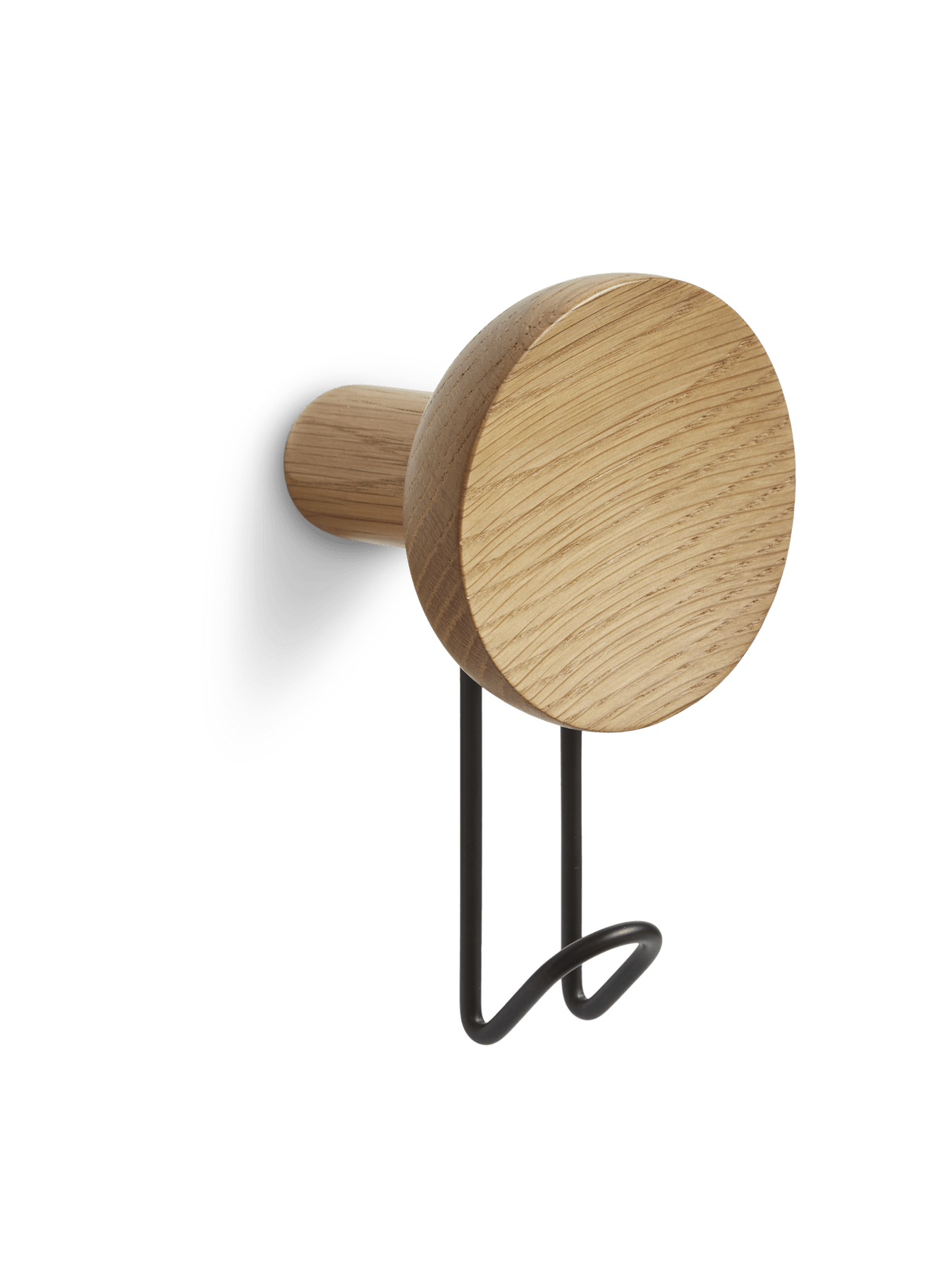 Around Wall Hanger - Set of 2 Accessories Woud Large Oak/Black Metal