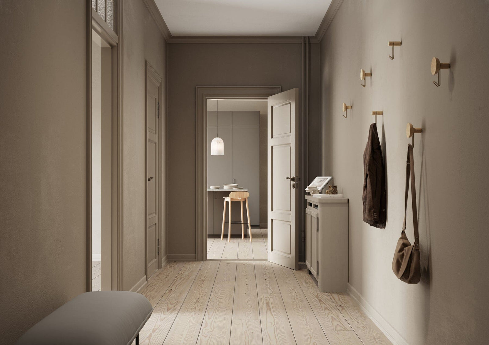 Around Wall Hanger - Set of 2 Accessories Woud