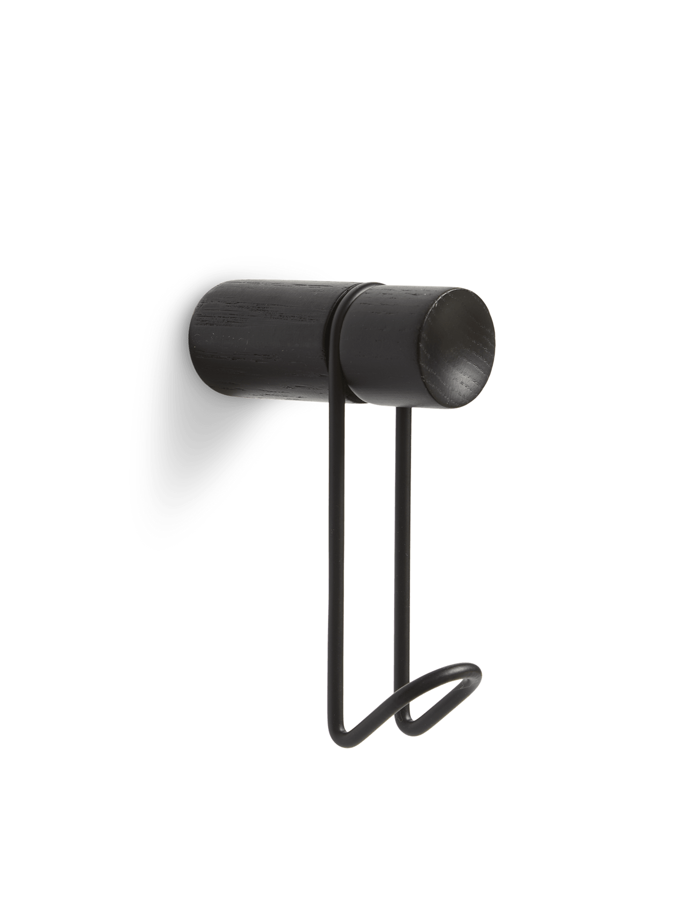 Around Wall Hanger - Set of 2 Accessories Woud Small Black/Black Metal