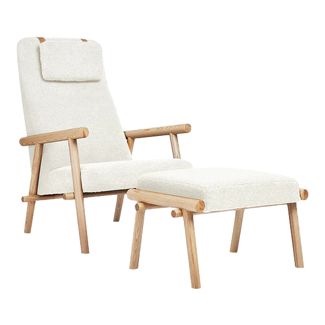 Labrador Lounge Chair & Ottoman lounge chair Gus Modern Auckland Willow Natural Ash