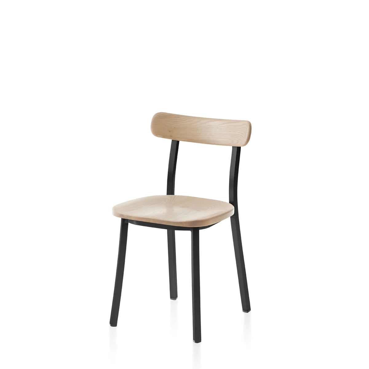Emeco Utility Side Chair Chair Emeco Powder Coated Black with Ash Seat & Back