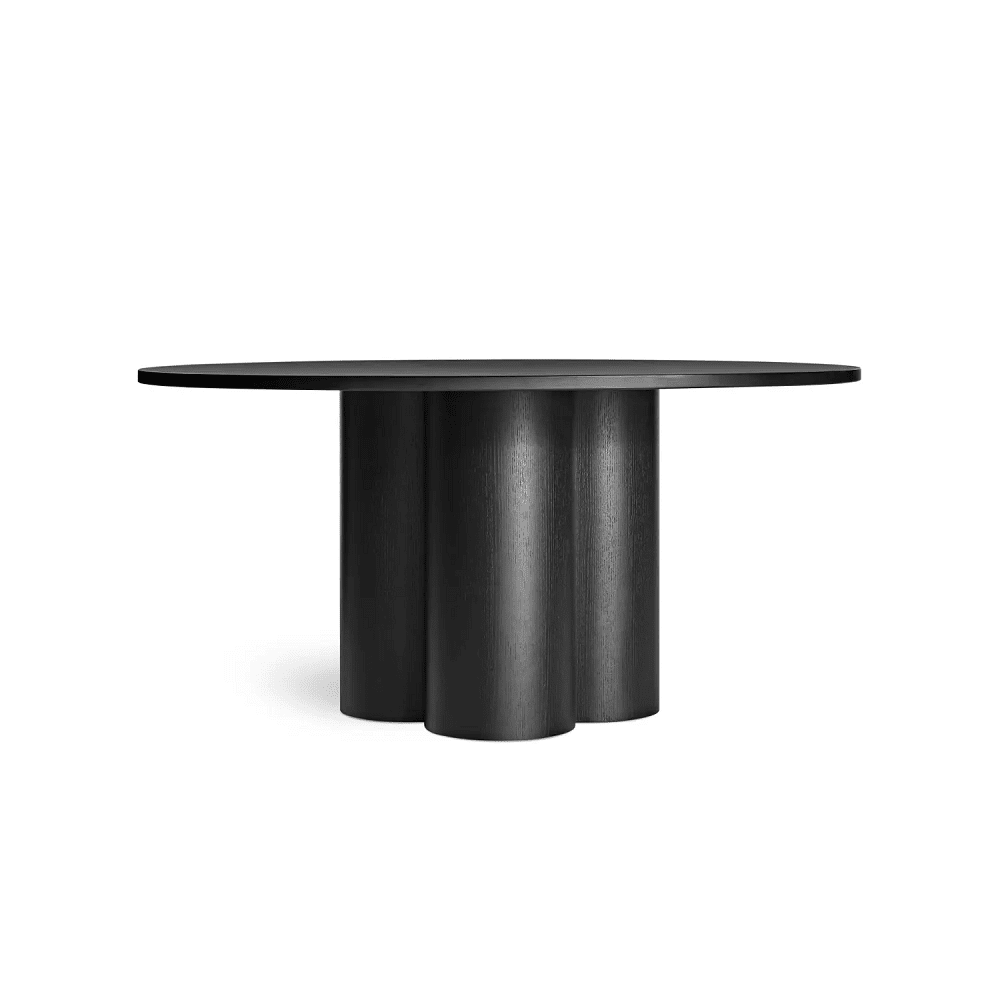 4/4 Round Dining Table Dining Tables BluDot Large Black on Ash