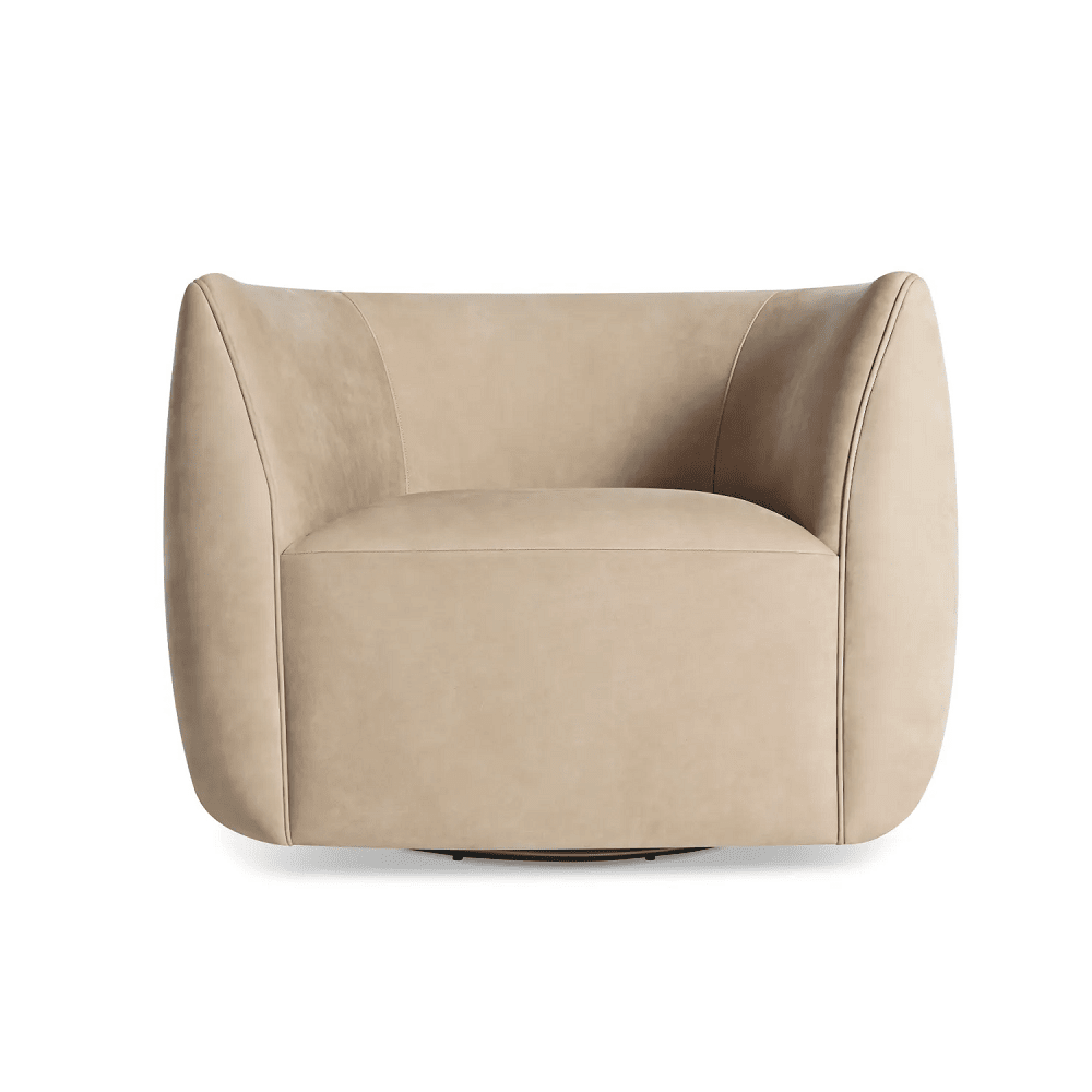 Council Swivel Lounge Chair lounge chair BluDot Stone Leather