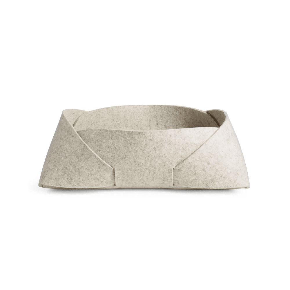 Double Tuck Felt Basket Accessories BluDot Large - Heathered Off White
