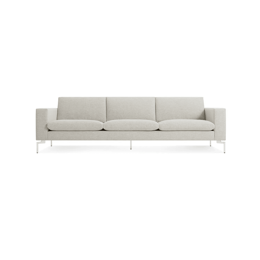New Standard 104" Sofa Sofa BluDot Maharam Mode in Clavicle/White Legs