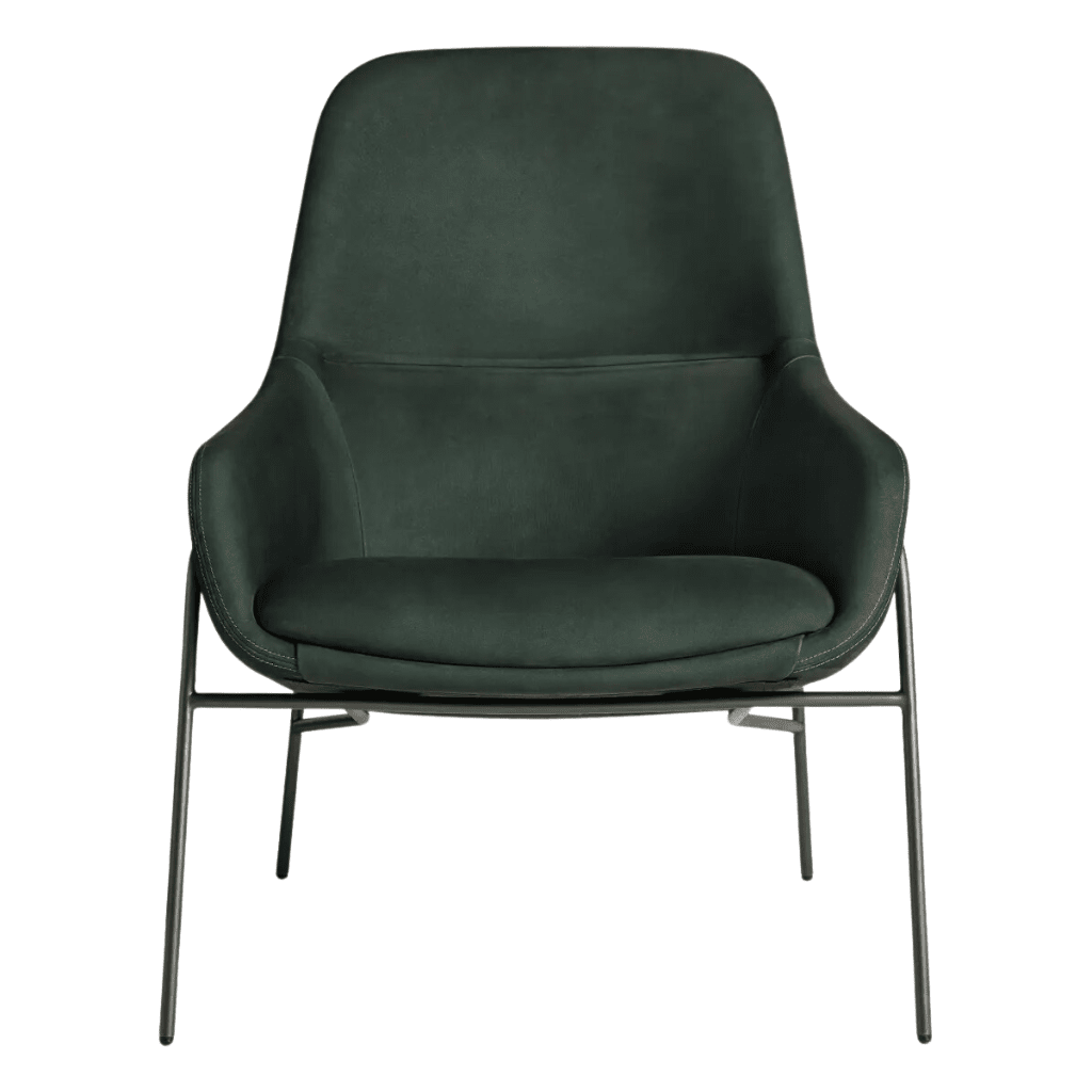 Acre Lounge Chair lounge chair BluDot Navy Green Leather