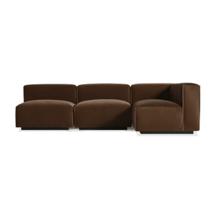Cleon Medium Sectional Sofa Sofa BluDot Coffee Velvet Left 