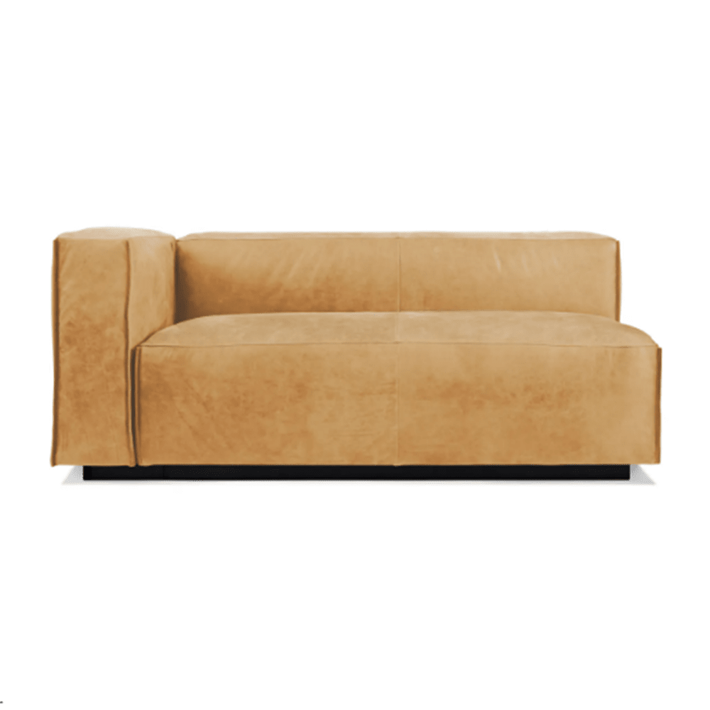 Cleon One Arm Sofa Sofa BluDot Camel Leather Left
