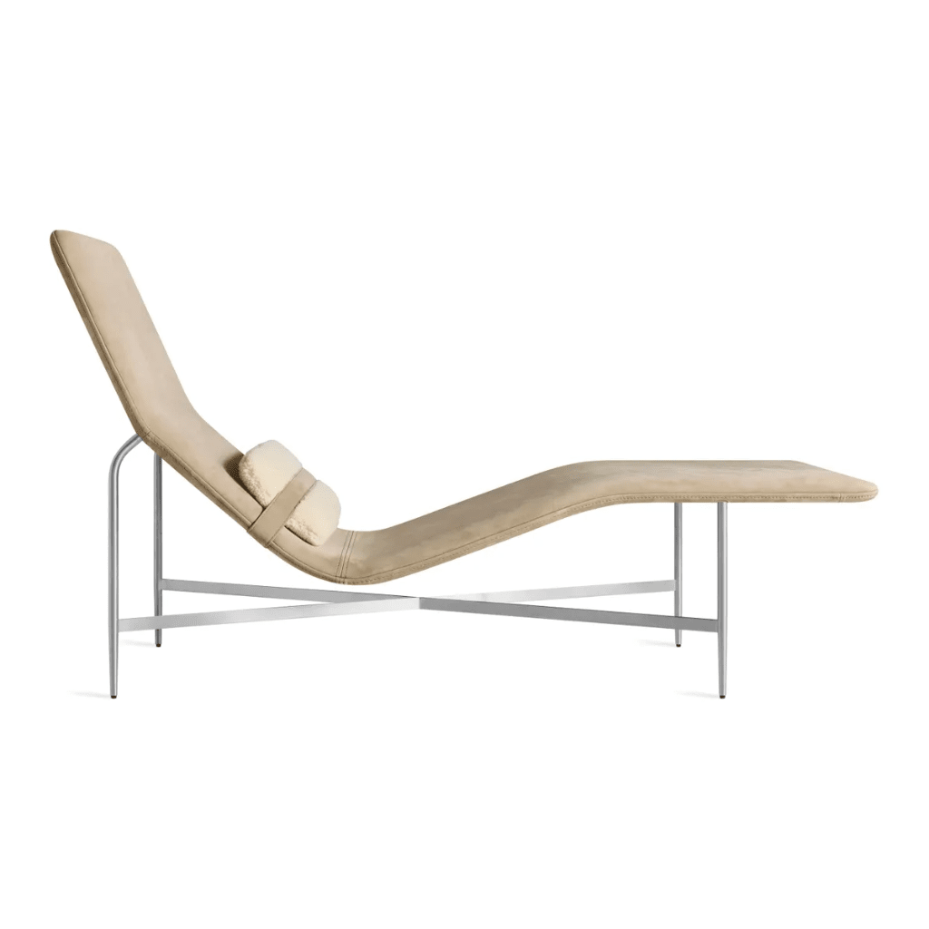 Deep Thoughts Leather Chaise lounge chair BluDot