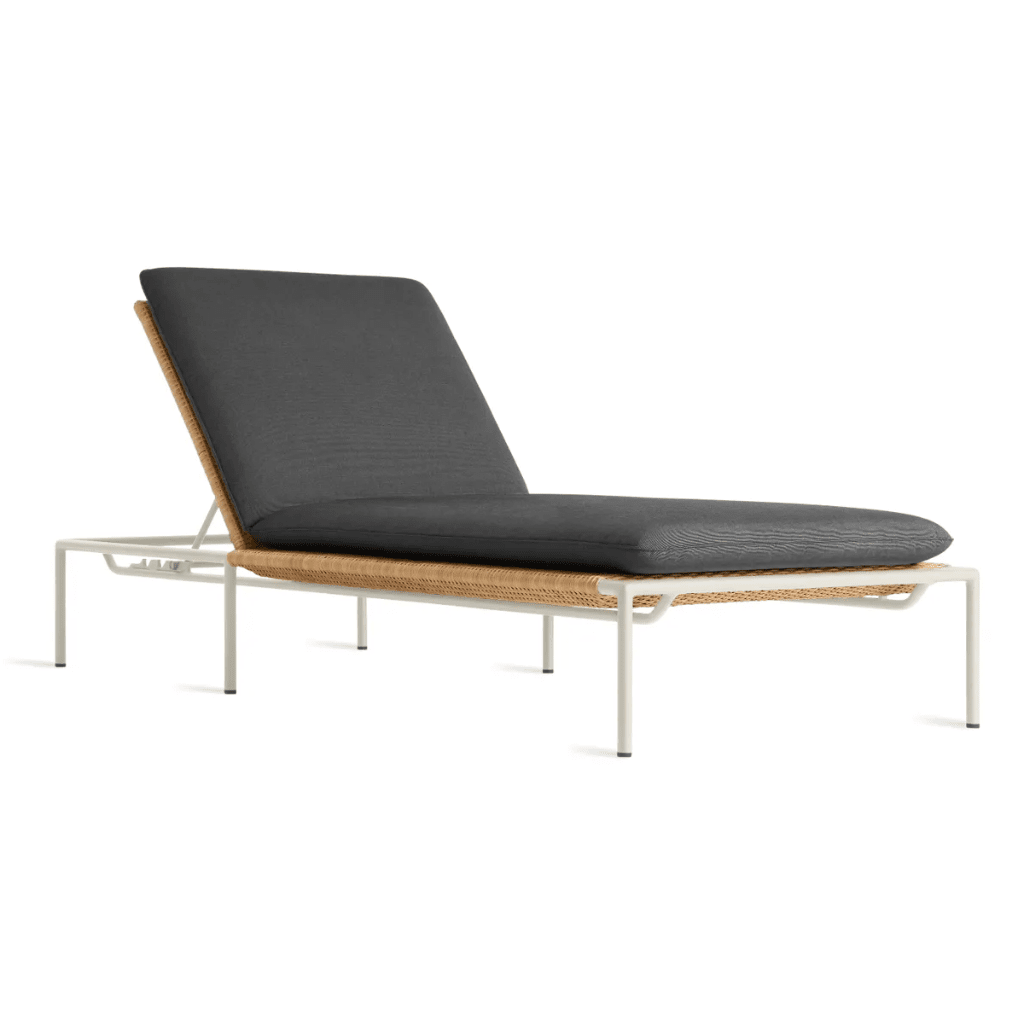 Dog Days Outdoor Sun Lounger Lounge Chair BluDot Sunbrella Coal / White