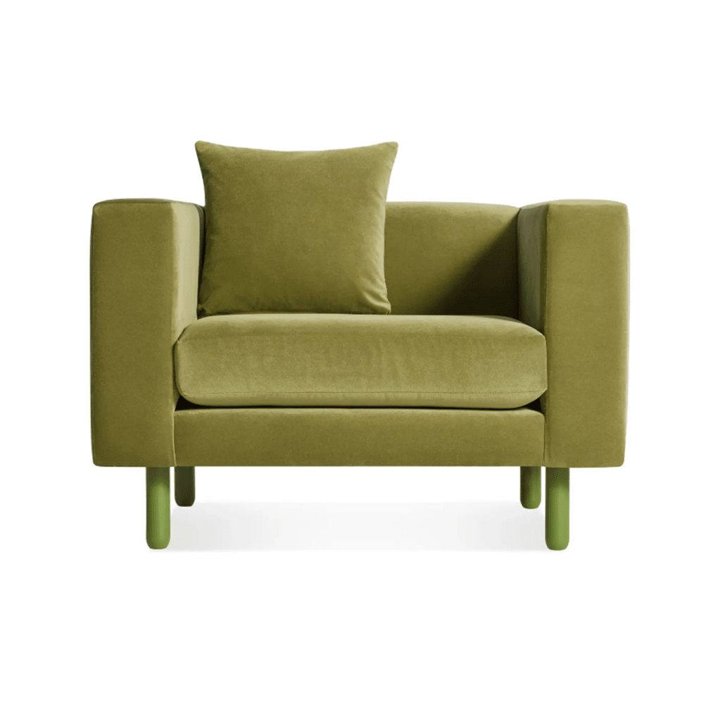 Mono Lounge Chair lounge chair BluDot Loden Green Velvet