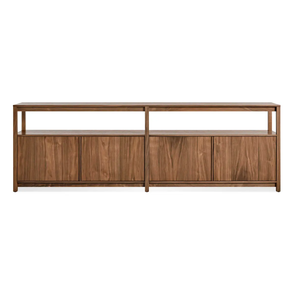 Open Plan Long and Low Bookcase with Storage