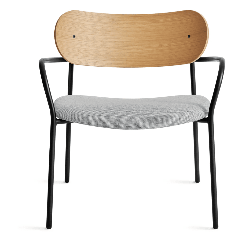 SideBySide Lounge Chair lounge chair BluDot Maharam Mode in Intaglio / White Oak (Oblivion Leg)