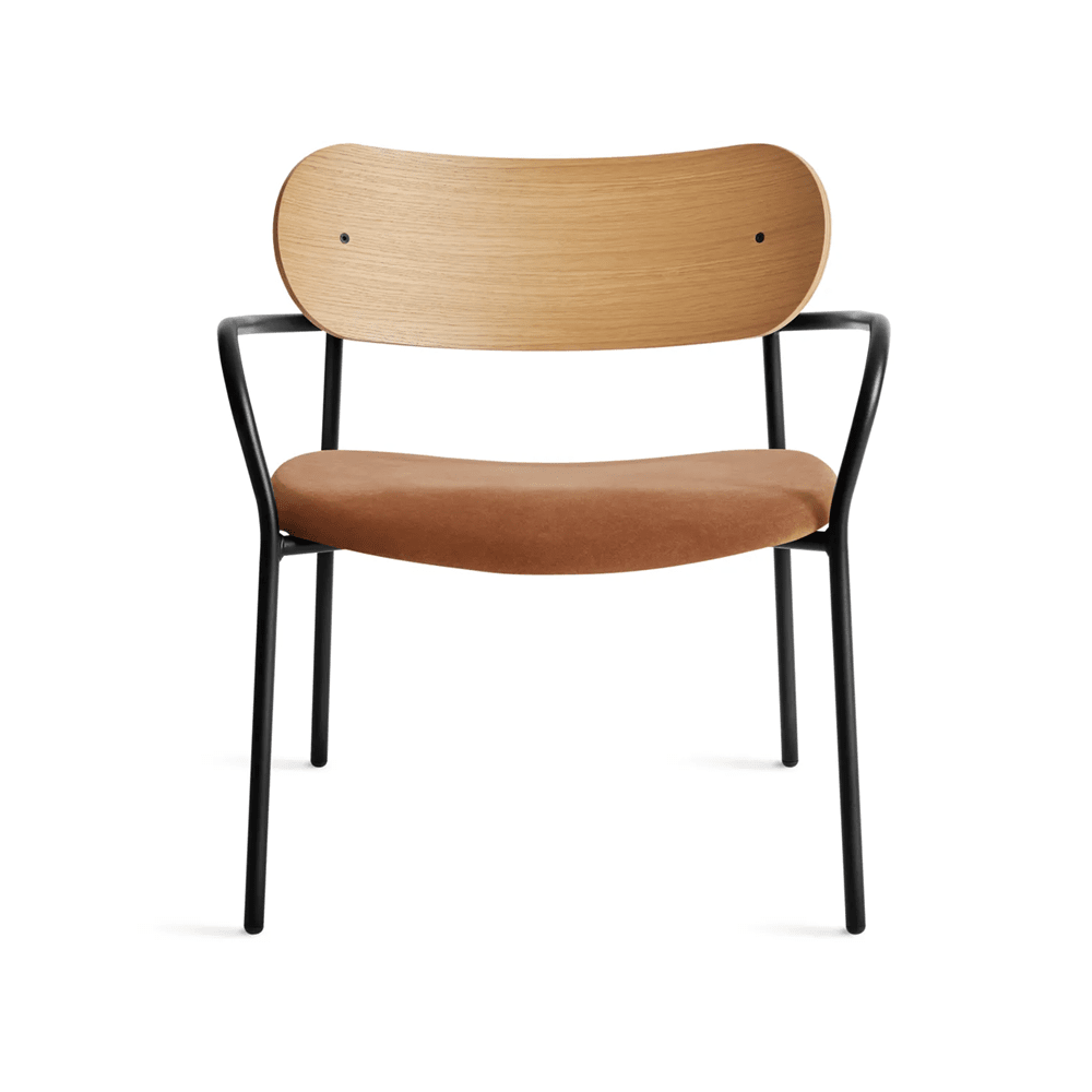 SideBySide Lounge Chair lounge chair BluDot White Oak / Copper Velvet