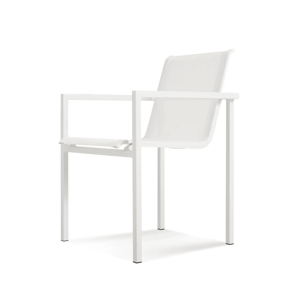 Skiff Outdoor Stacking Chair Outdoors BluDot White