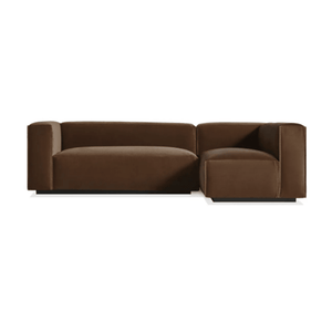 Cleon Small Sectional Sofa Sofa BluDot Coffee Velvet Left 