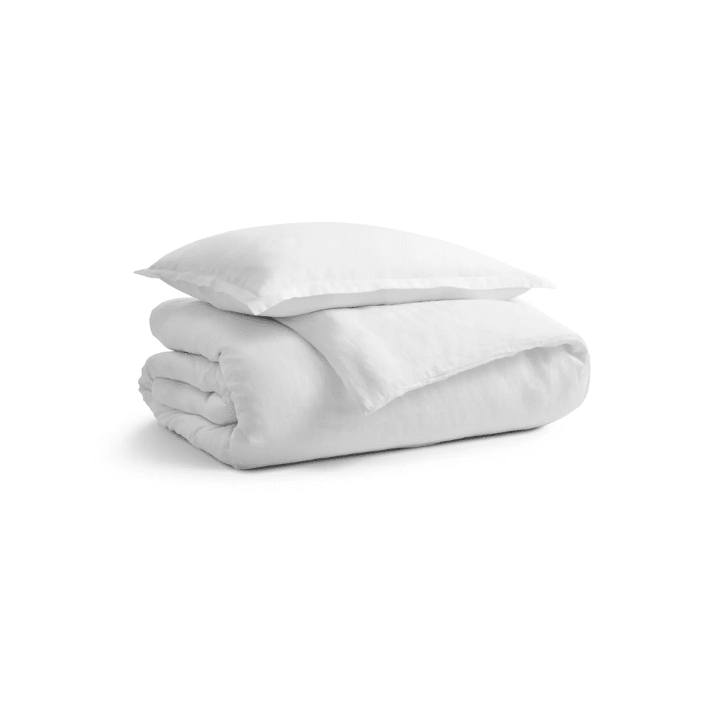 Blu Dot Stone Washed Linen Duvet Set Blu Dot - Beds BluDot Twin White