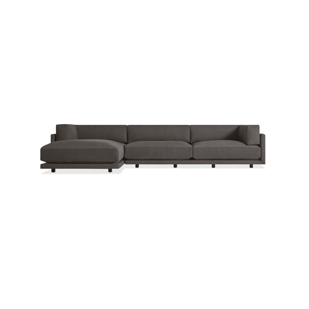 Sunday Sofa w/ Chaise Sofa BluDot Left Arm Kelso Charcoal