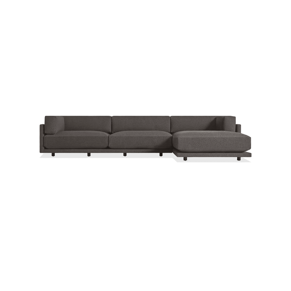 Sunday Sofa w/ Chaise Sofa BluDot Right Arm Kelso Charcoal