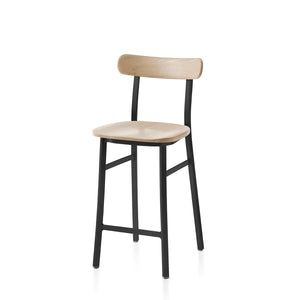 Emeco Utility Stool Chair Emeco Counter Height Black Powder Coated Ash