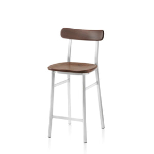 Emeco Utility Stool Chair Emeco Counter Height Hand Brushed Walnut